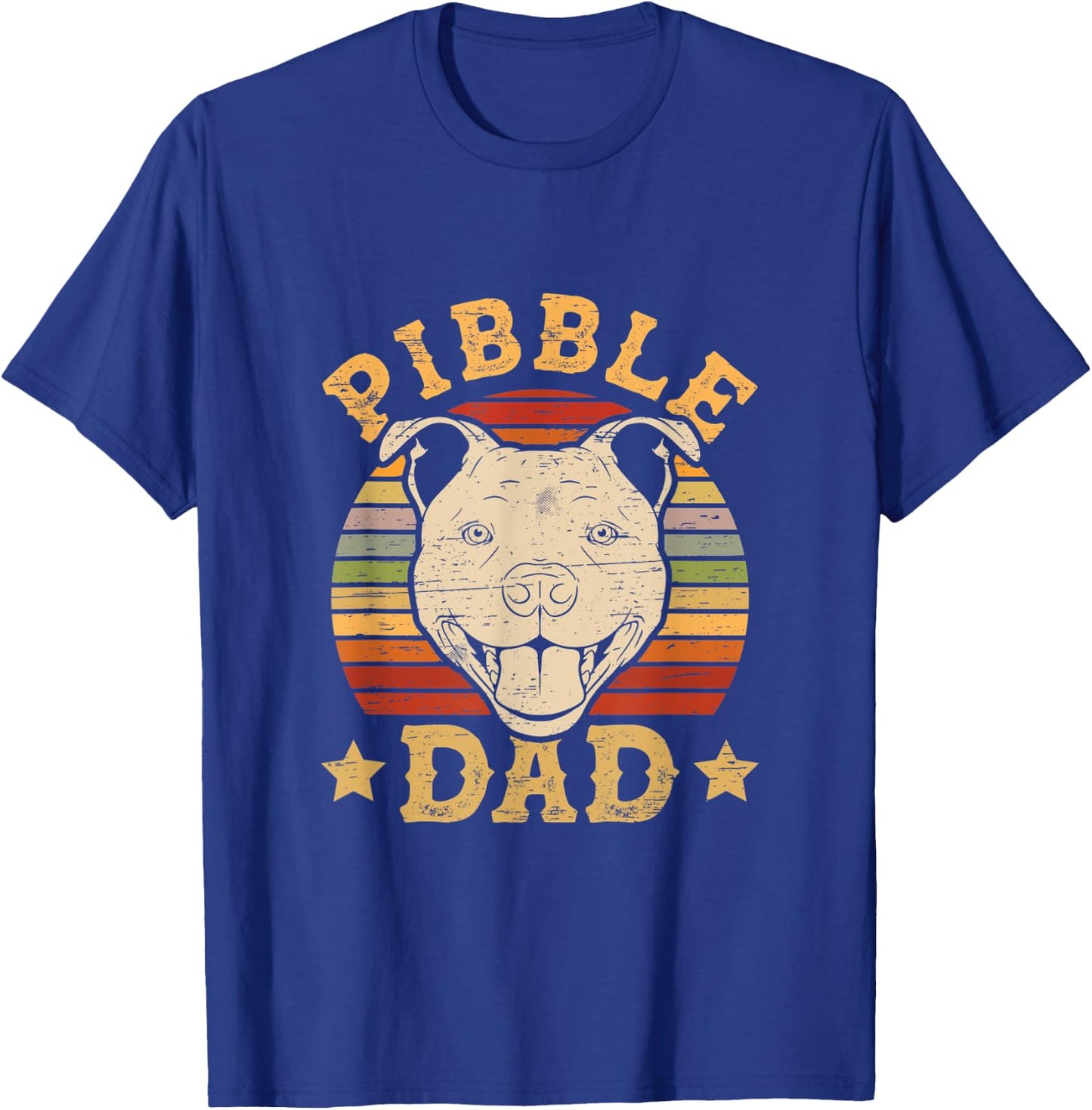Retro Pibble Dad T-Shirt - T-Shirt | Royal