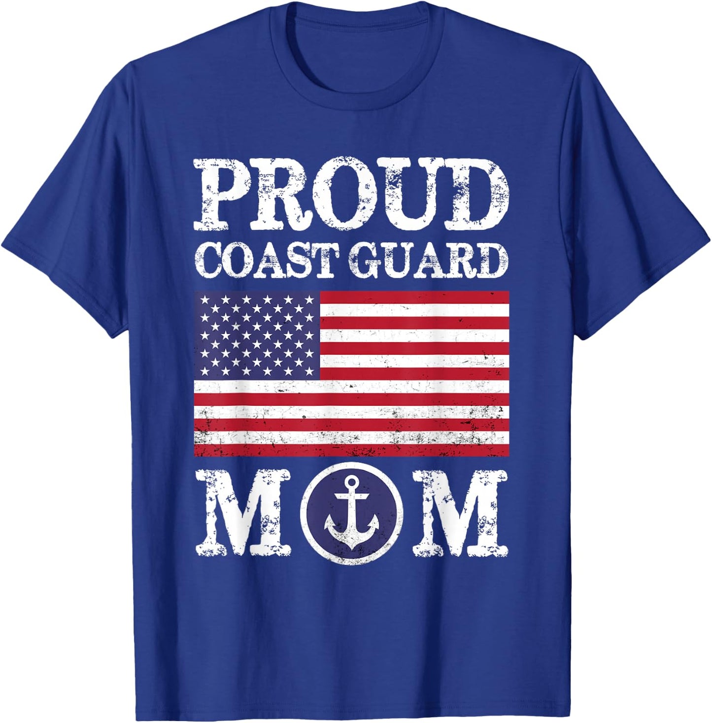 Proud Coast Guard Mom Mother's Day T-Shirt - T-Shirt | Royal