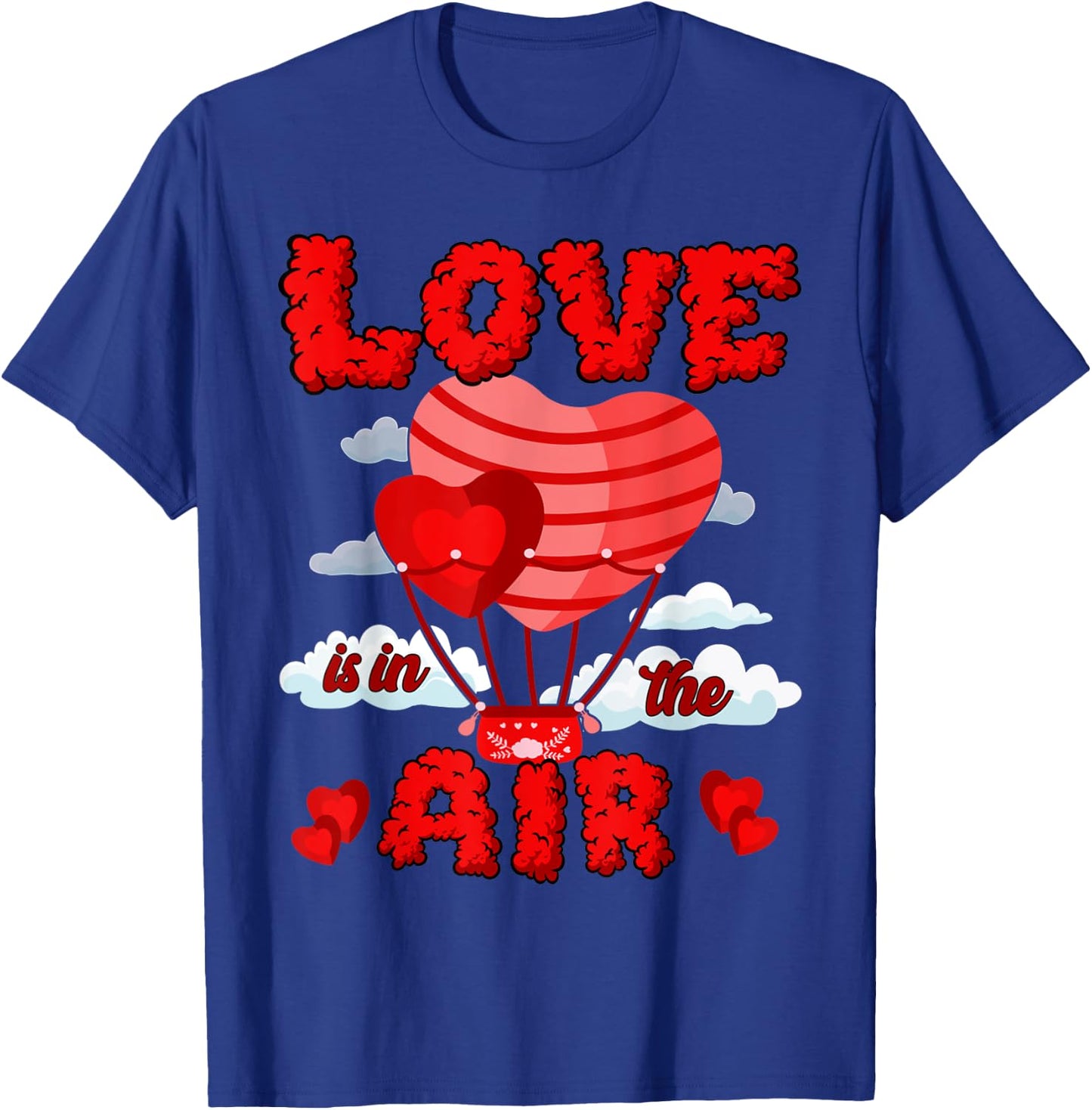 Love is in the air Hot Air Balloon Retro Groovy Love , black T-Shirt - T-Shirt | Royal