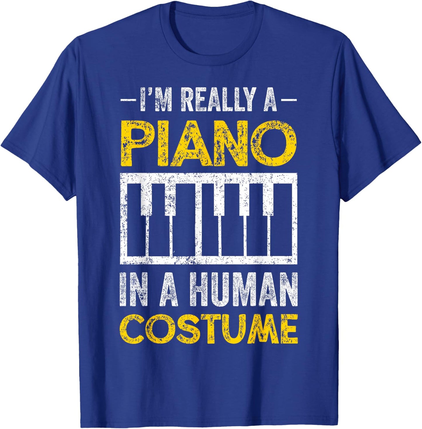 Piano Player Pianist Costume Vintage T-Shirt - T-Shirt | Royal