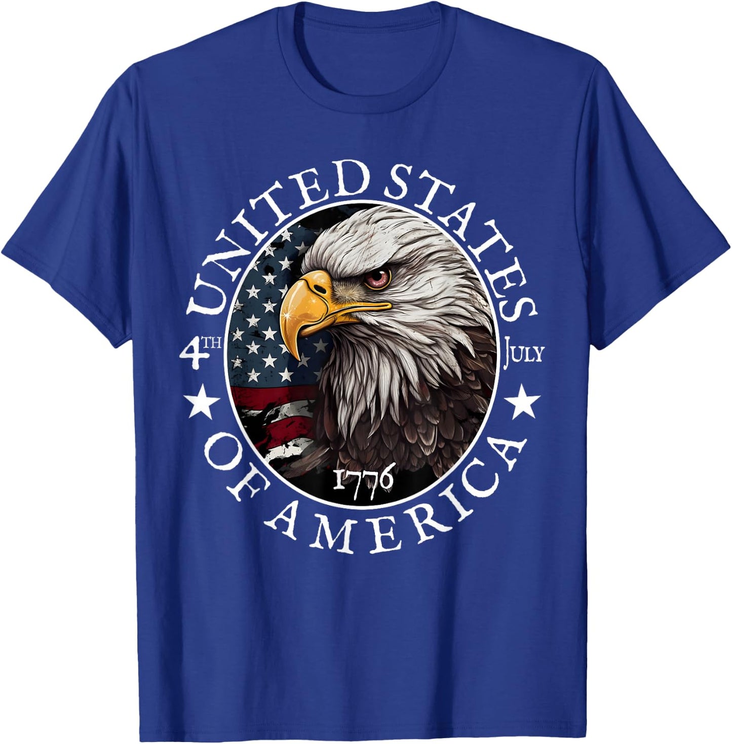 USA Amerikanische Flagge Tourist Urlaub Amerika T-Shirt - T-Shirt | Royal