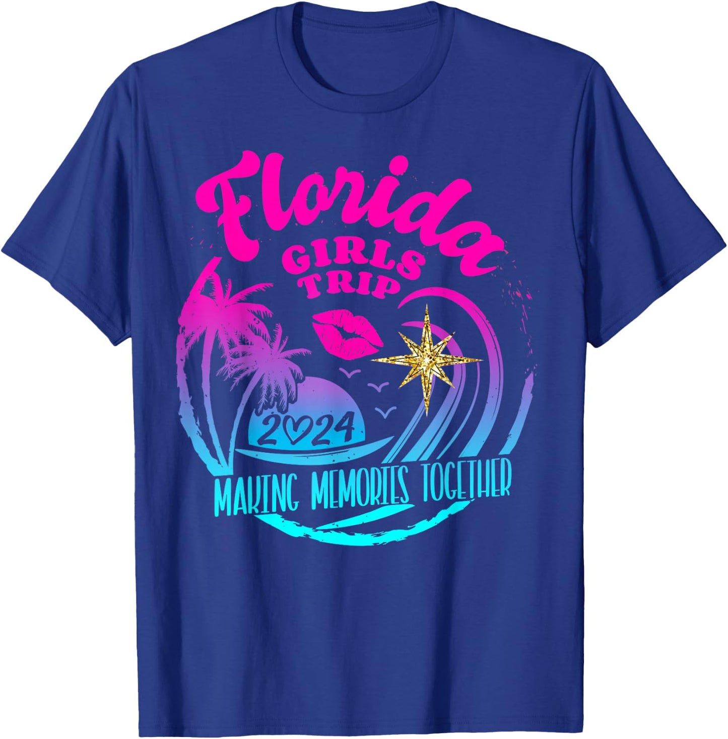 Girls Trip Florida 2024 Beach Weekend Birthday Squad T-Shirt - T-Shirt | Royal