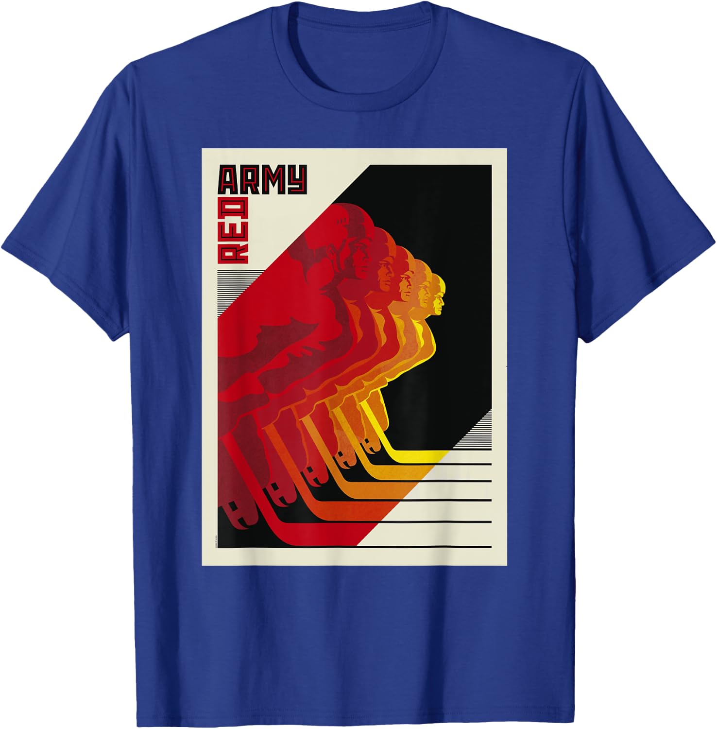 SOVI8 Vintage Propaganda Red Army Hockey Team Film Poster T-Shirt - T-Shirt | Royal