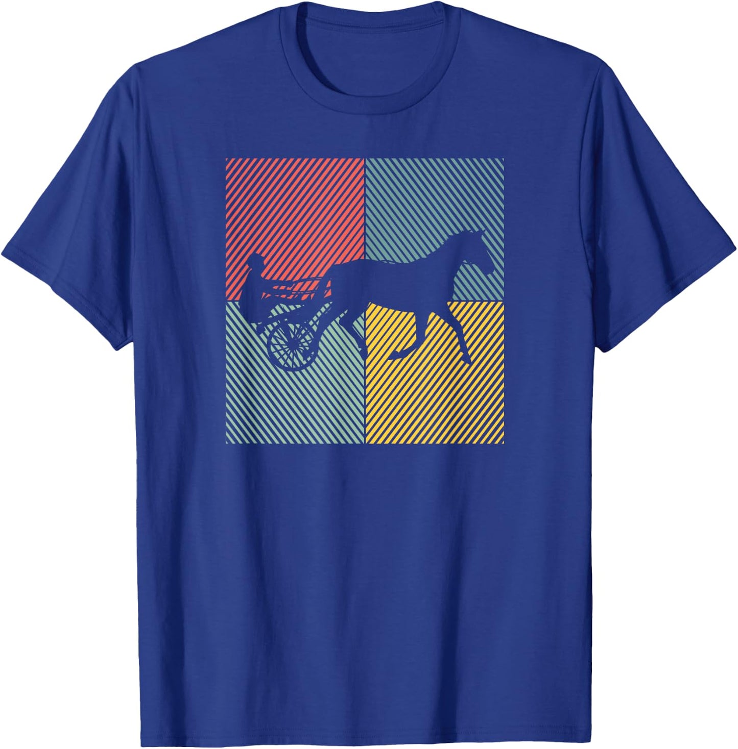 Trotting Horse Racing Horses Trotting Race , Black, S T-Shirt - T-Shirt | Royal