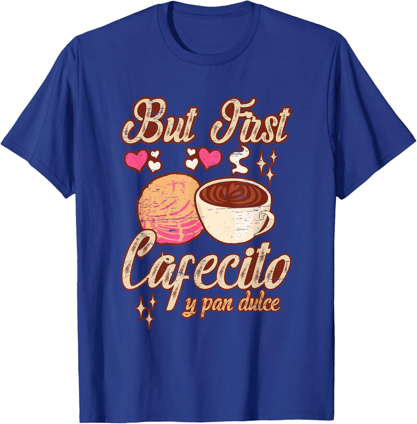 Latina Mom latino Spanish Mexican Mama Coffee Conchas T-Shirt - T-Shirt | Royal