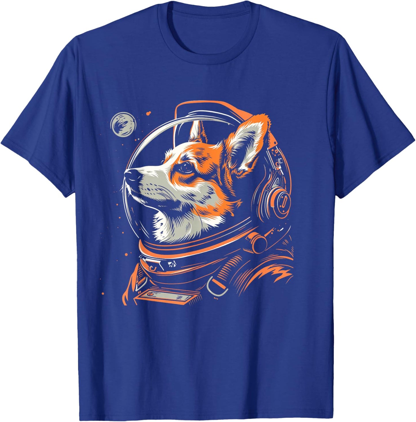 Corgi Astronaut Funny Cute Dog Suit T-Shirt - T-Shirt | Royal