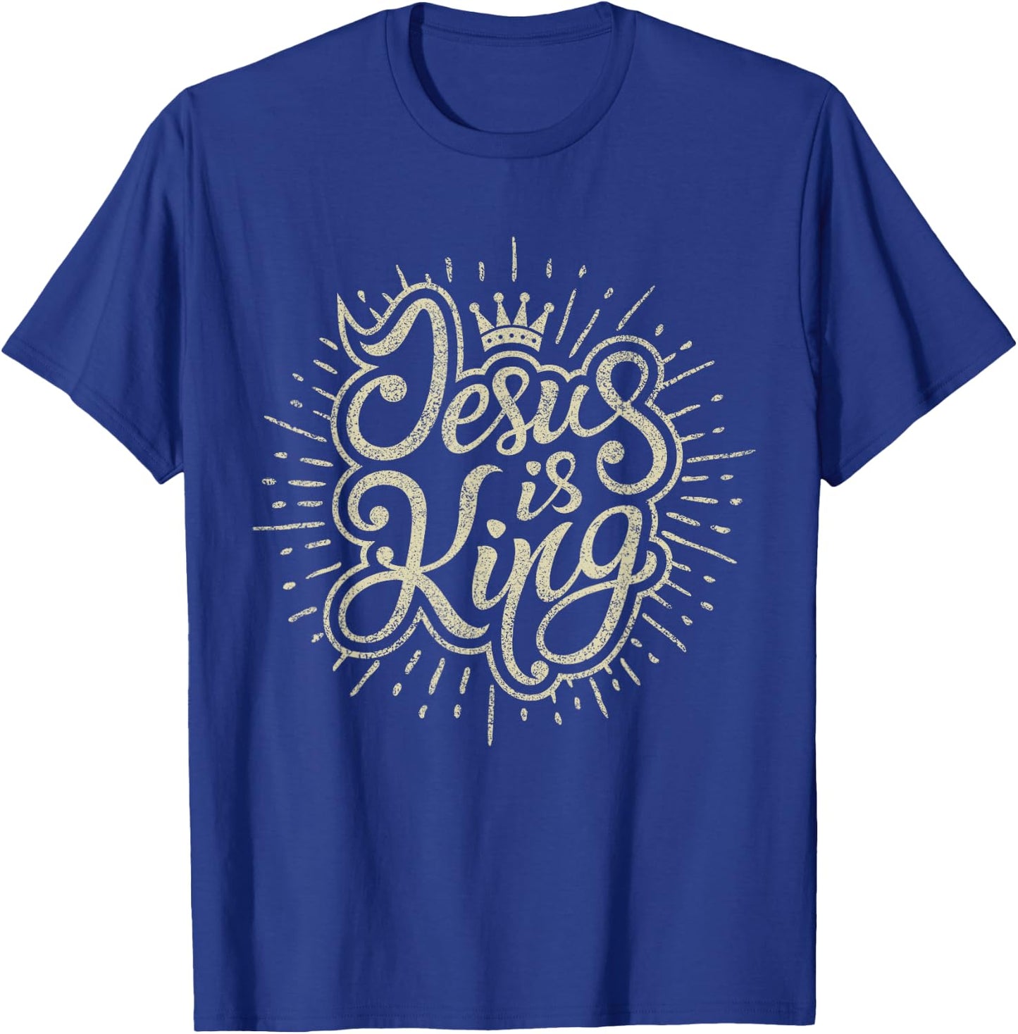 Jesus Is King Bible Faith Graphic Men Women Christian T-Shirt - T-Shirt | Royal
