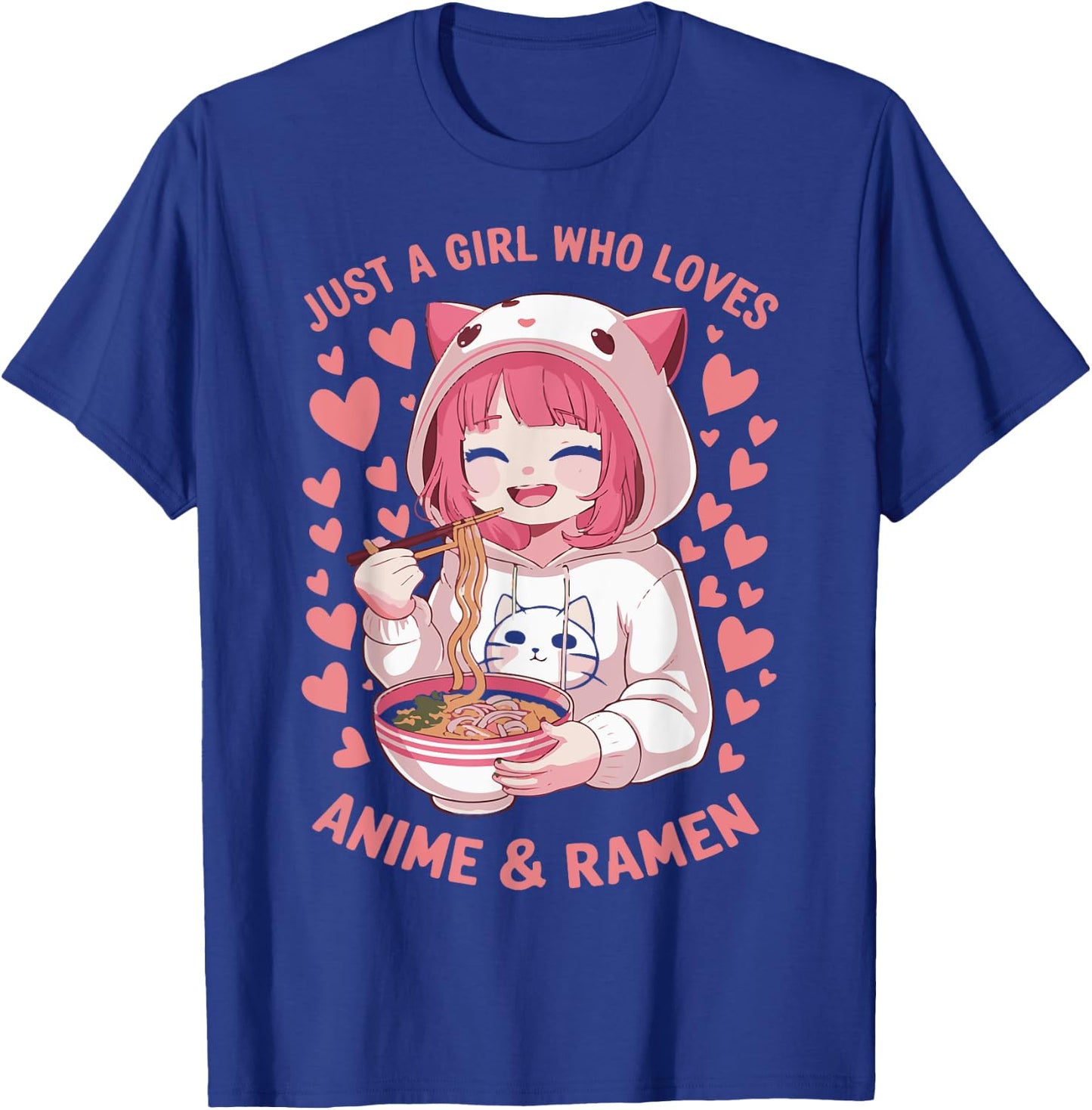 Just A Girl Who Loves Anime Ramen Japonais Aliments japonais T-Shirt - T-Shirt | Royal