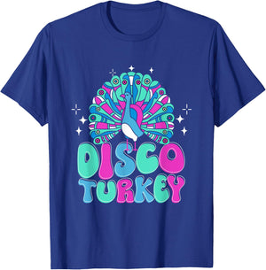 Peacock Disco Turkey Ornithologist Bird Lover Zookeeper T-Shirt - T-Shirt | Royal