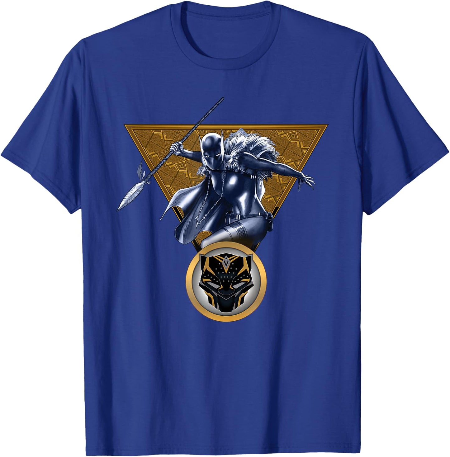 Marvel Black Panther Shuri with Cape and Spear Comic Art T-Shirt - T-Shirt | Royal