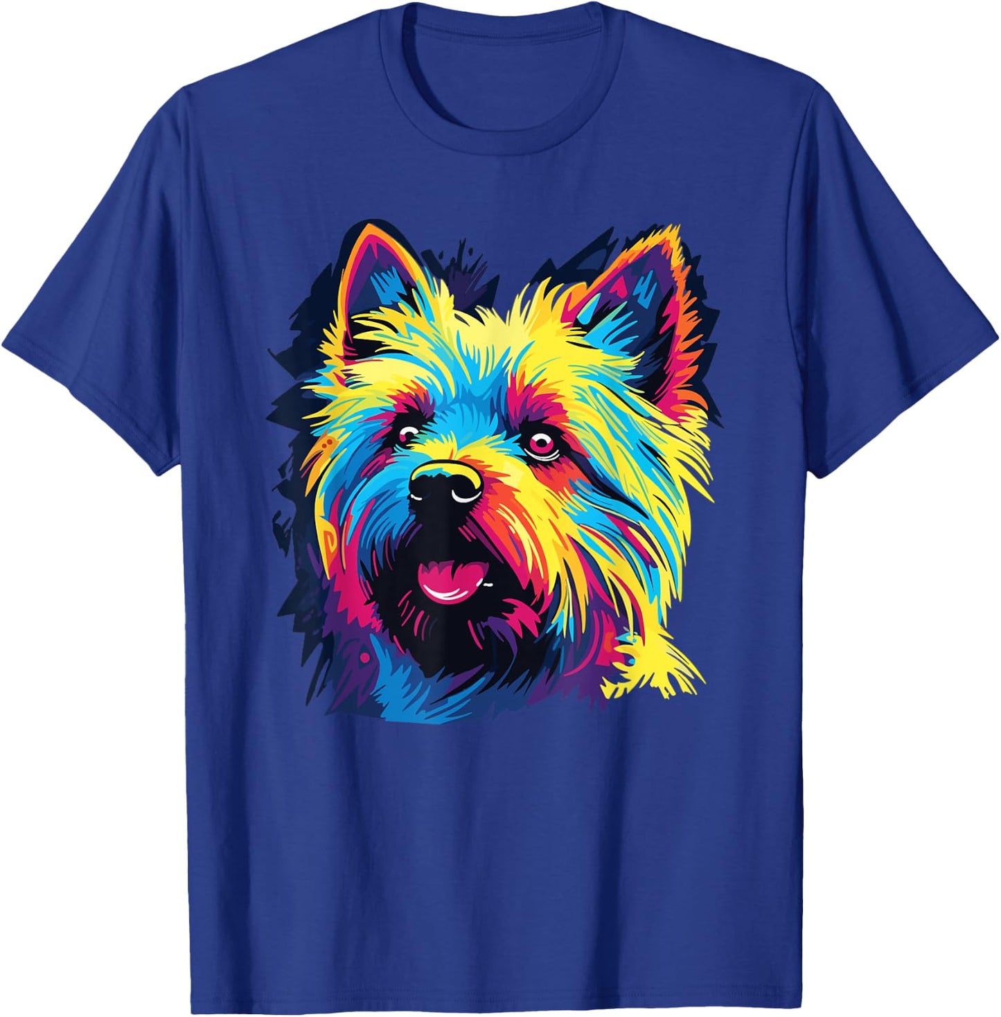 Watercolor Colorful Norwich Terrier Dog Men Women Girls Kids T-Shirt - T-Shirt | Royal