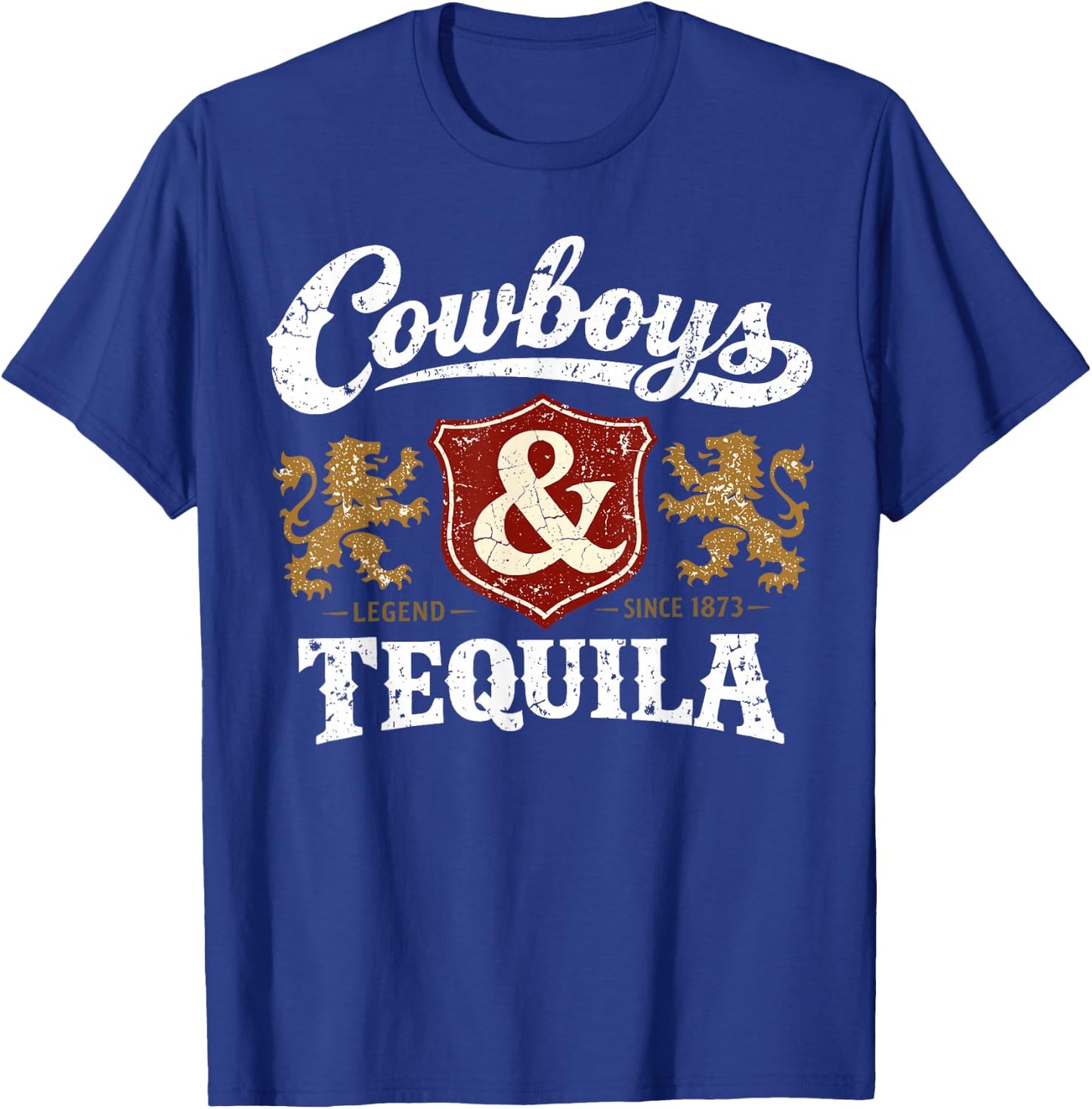Cowboys and Tequila Outfit Rodeo Western Country T-Shirt - T-Shirt | Royal