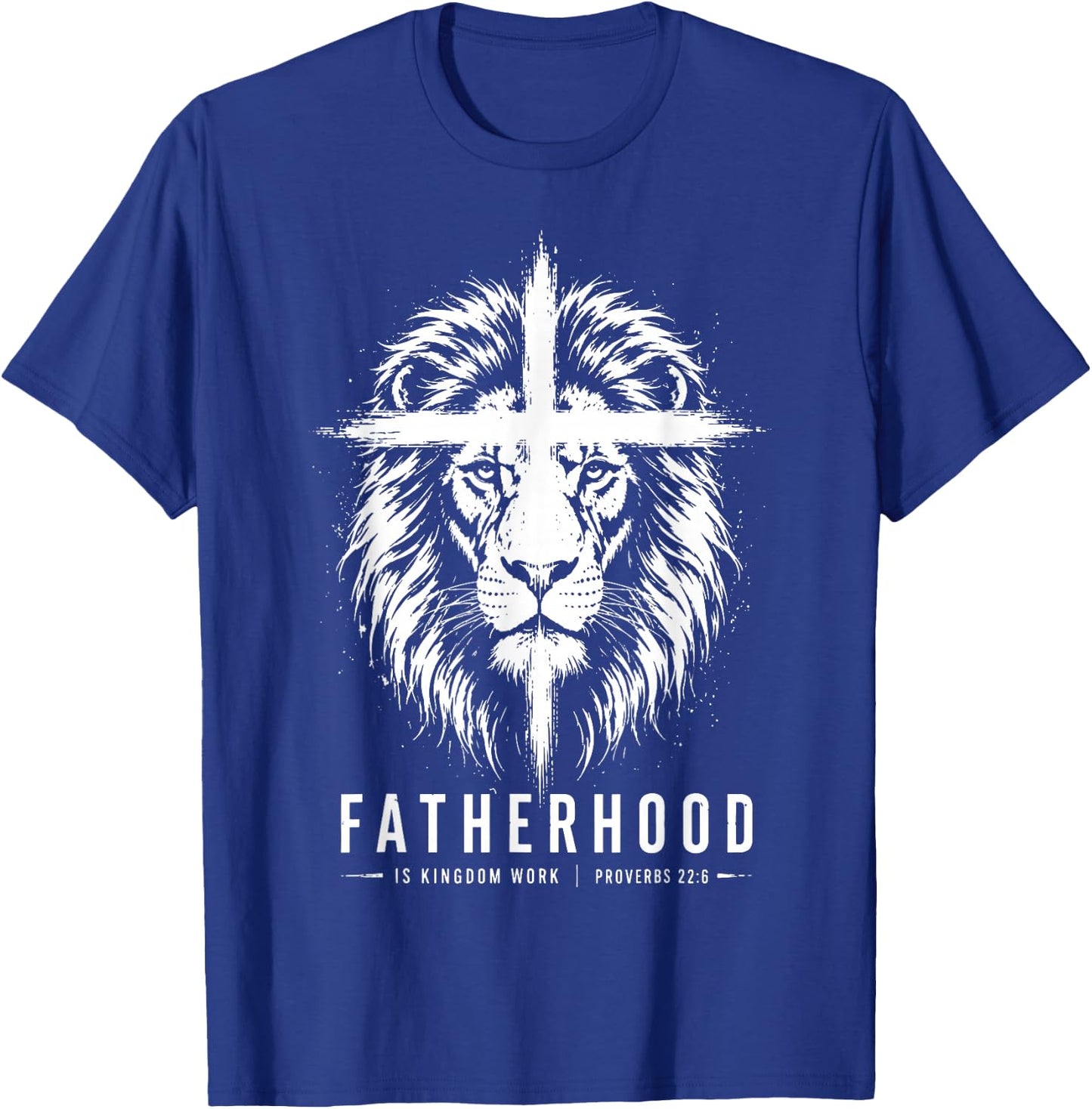 Fatherhood is Kingdom Work Christian Dad Men Father's Day T-Shirt - T-Shirt | Royal