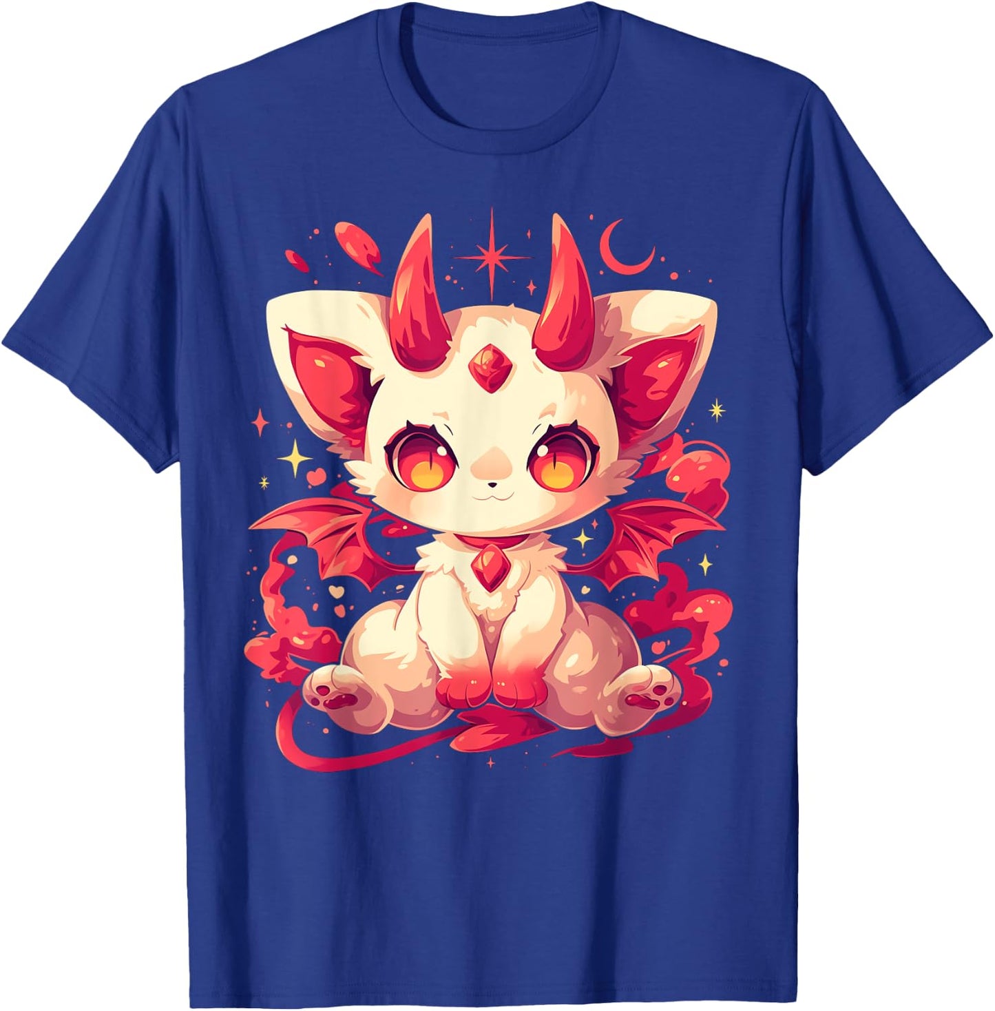 Yami Kawaii Devil Cat Creepy Cute Pastel Goth Japanese T-Shirt - T-Shirt | Royal