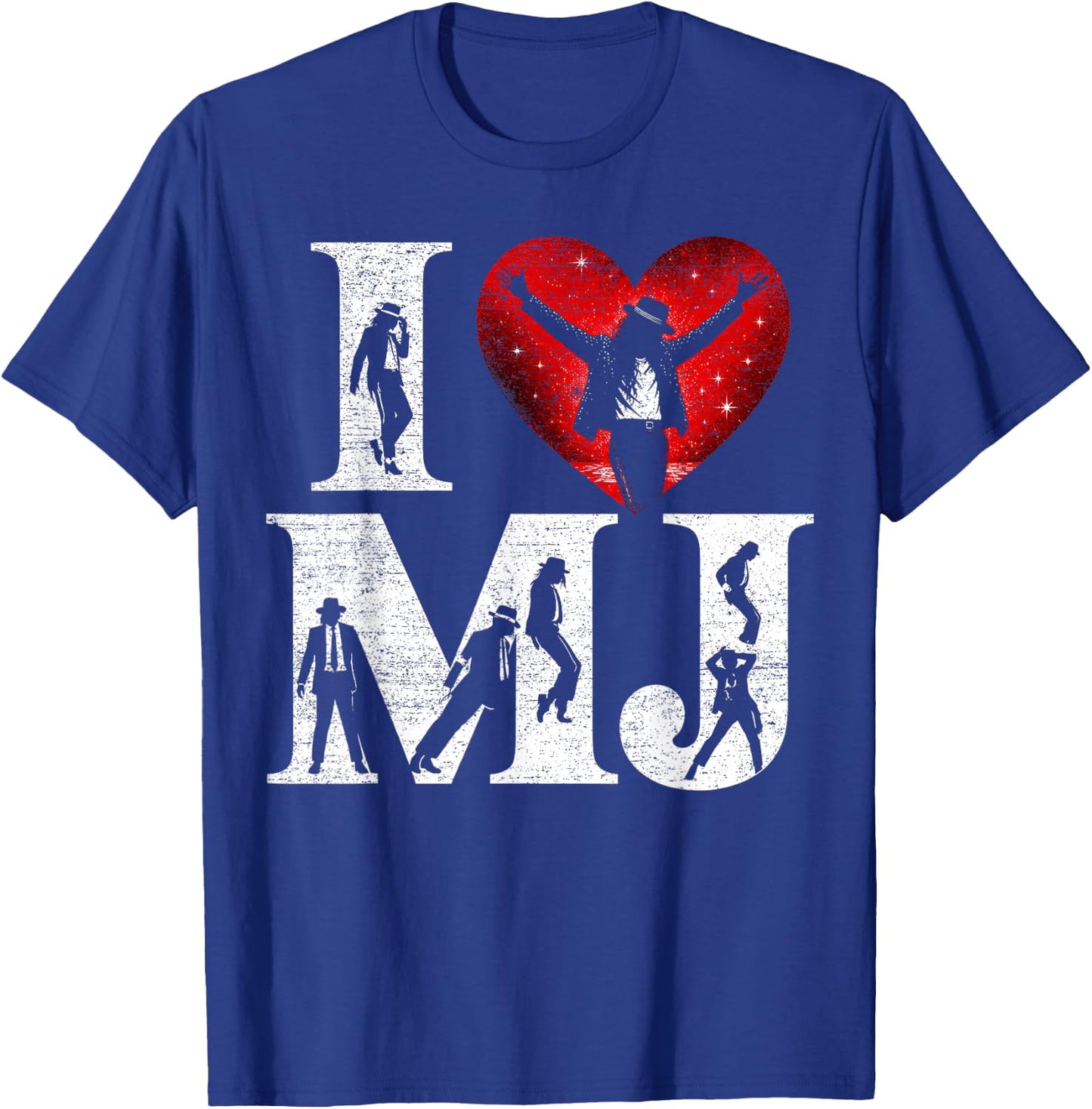 Retro I Love MJ Shirt, I Heart MJ T-Shirt - T-Shirt | Royal