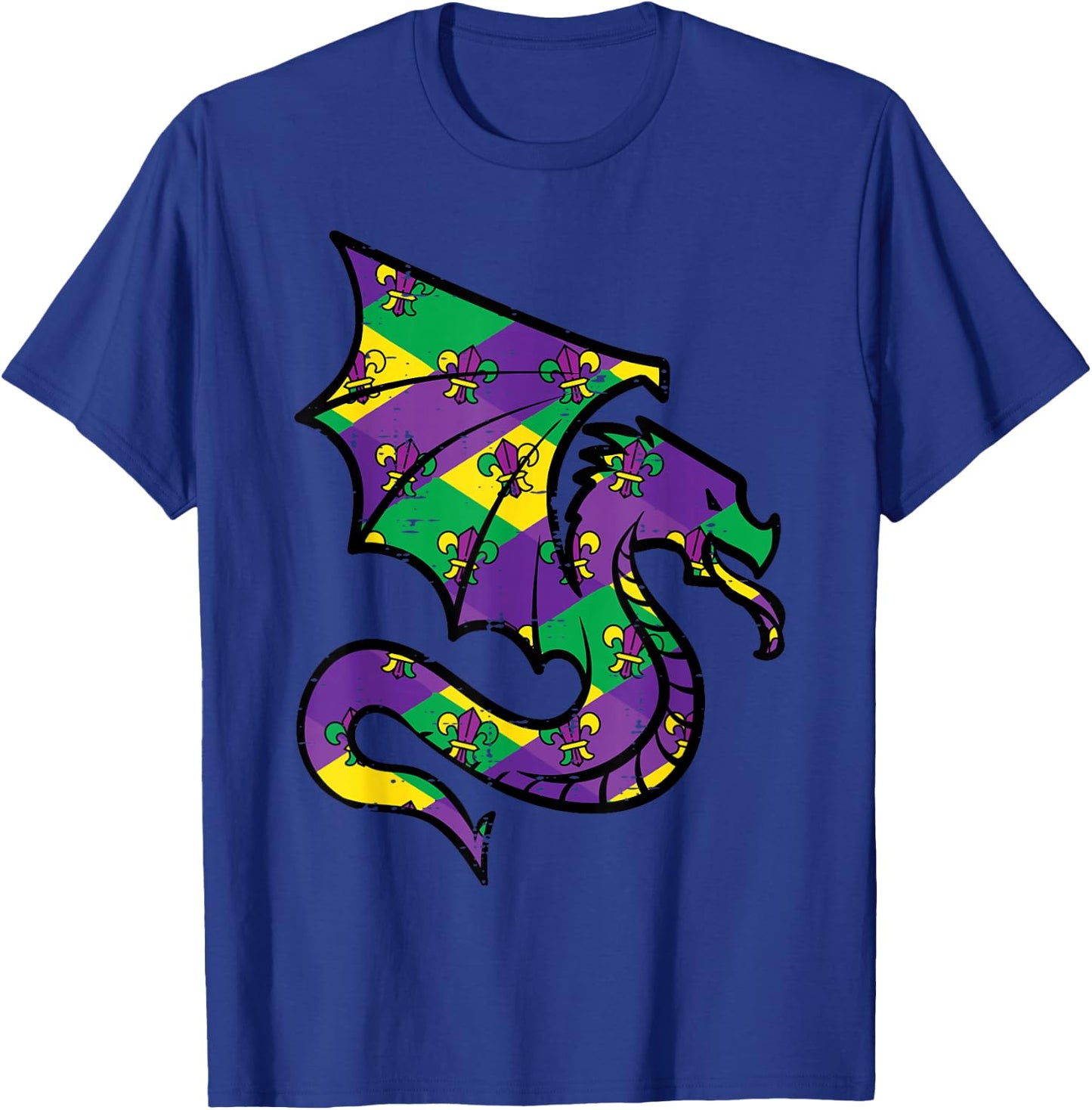 Mardi Gras Dragon Cool Carnival New Orleans Men Women Kids T-Shirt - T-Shirt | Royal