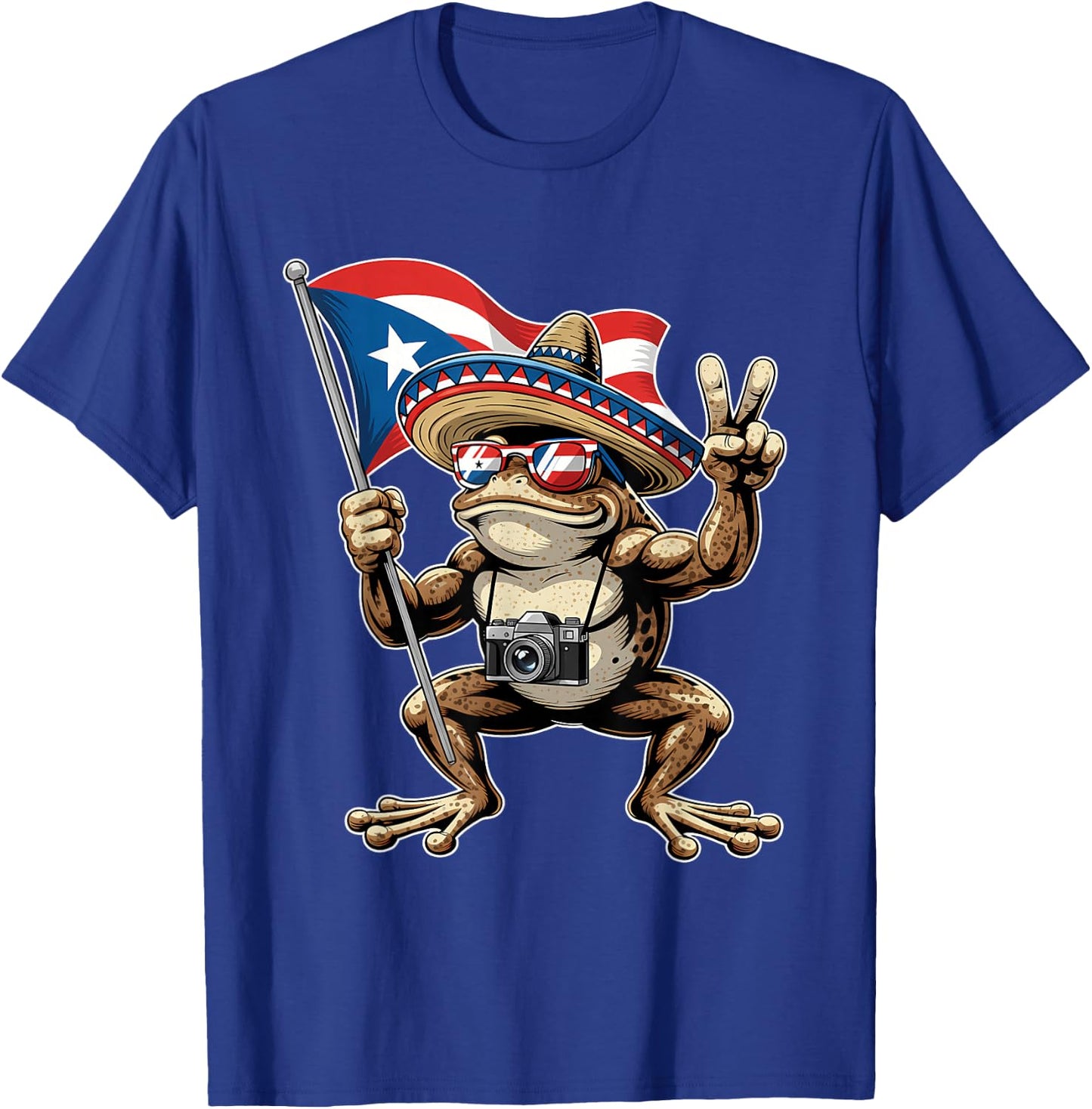 Coqui Frog Puerto Rico Taino Puerto Rican Flag Boricua T-Shirt - T-Shirt | Royal