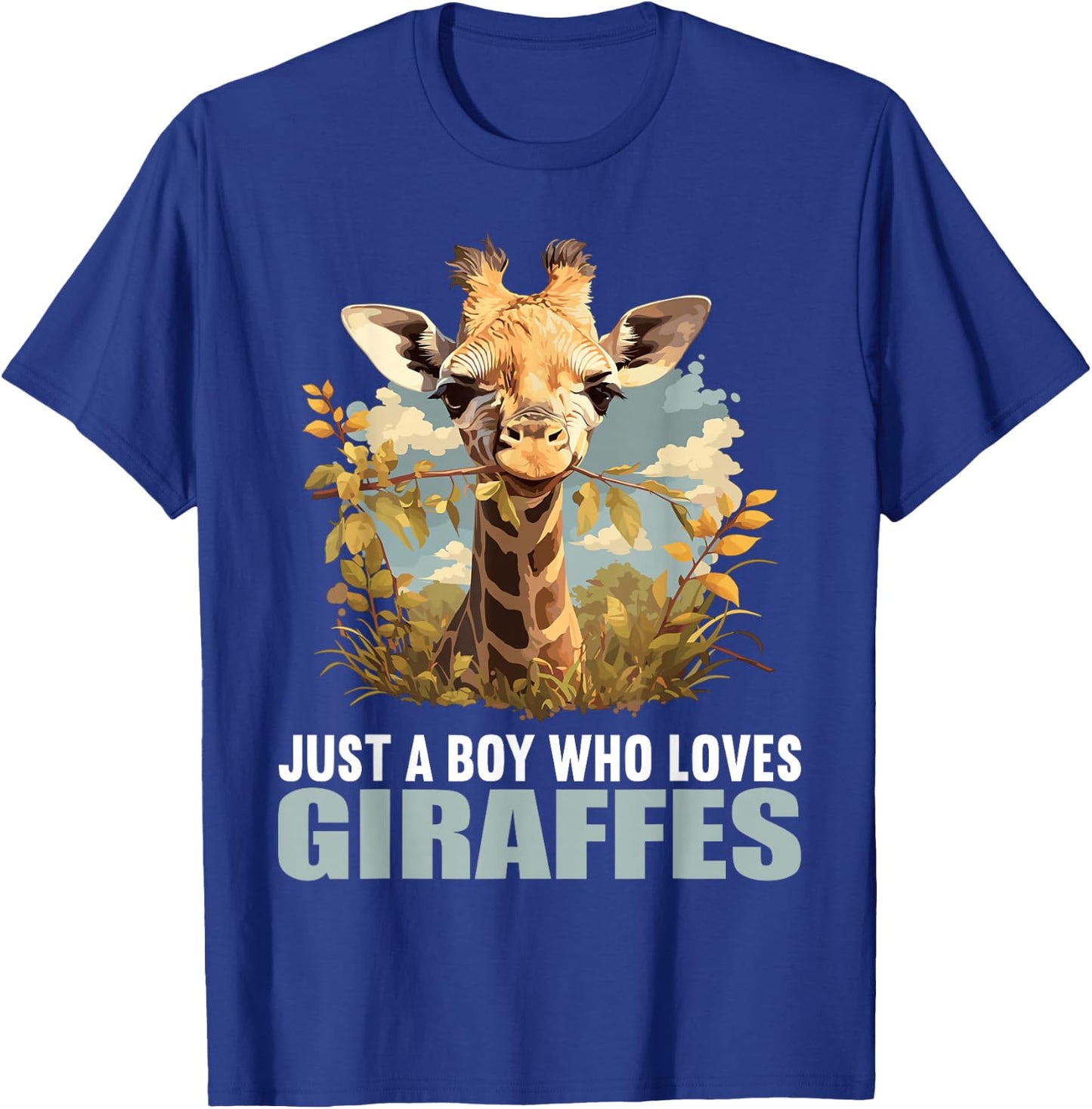 Just a Boy who loves Giraffes. Giraffes Giraffe T-Shirt - T-Shirt | Royal