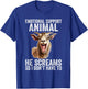 Screaming Goat Emotional Support Animal Goat Owner Raiser T-Shirt - T-Shirt | Royal