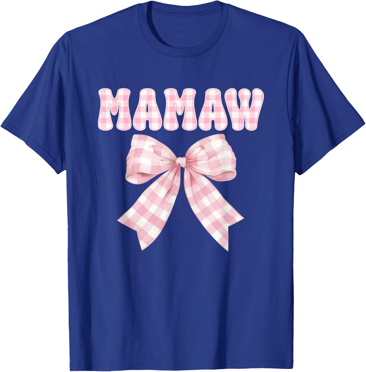 Mamaw Birthday Girl Matching Coquette Pink Bow T-Shirt - T-Shirt | Royal