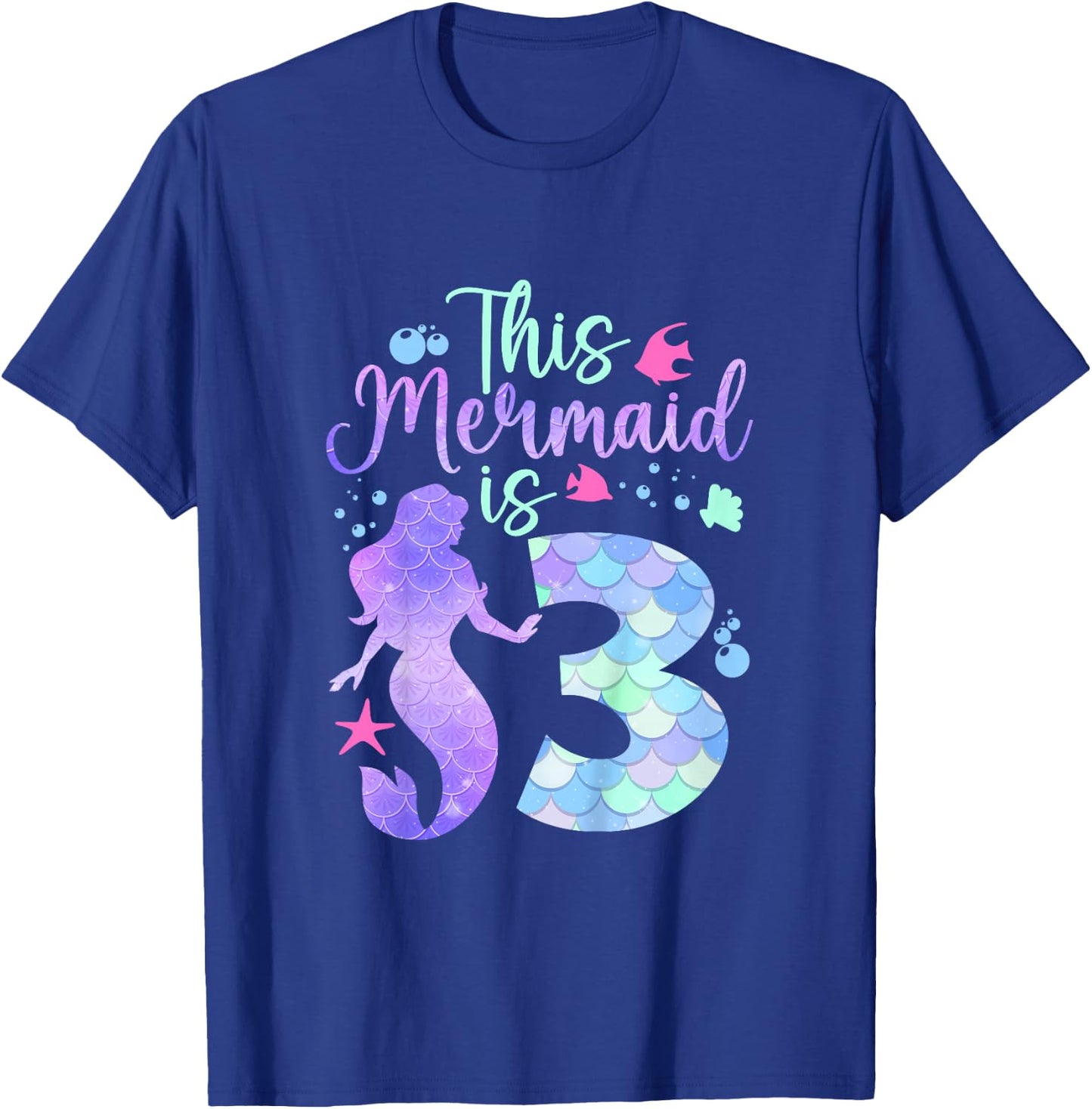Kids This Mermaid is 3 Birthday Girls Mermaid T-Shirt - T-Shirt | Royal