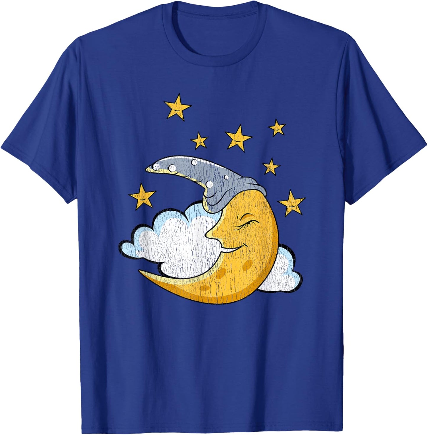 Funny Sleepy Moon Stars Cloud Pjs pajamas Sleeping Gift T-Shirt - T-Shirt | Royal
