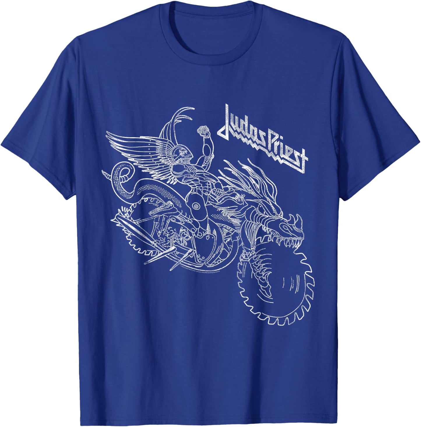 Judas Priest Pain Killer Wireframe Black T-Shirt - T-Shirt | Royal