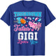 Touchdown or Tutus Gigi Loves You Cute Gender Reveal Baby T-Shirt - T-Shirt | Royal