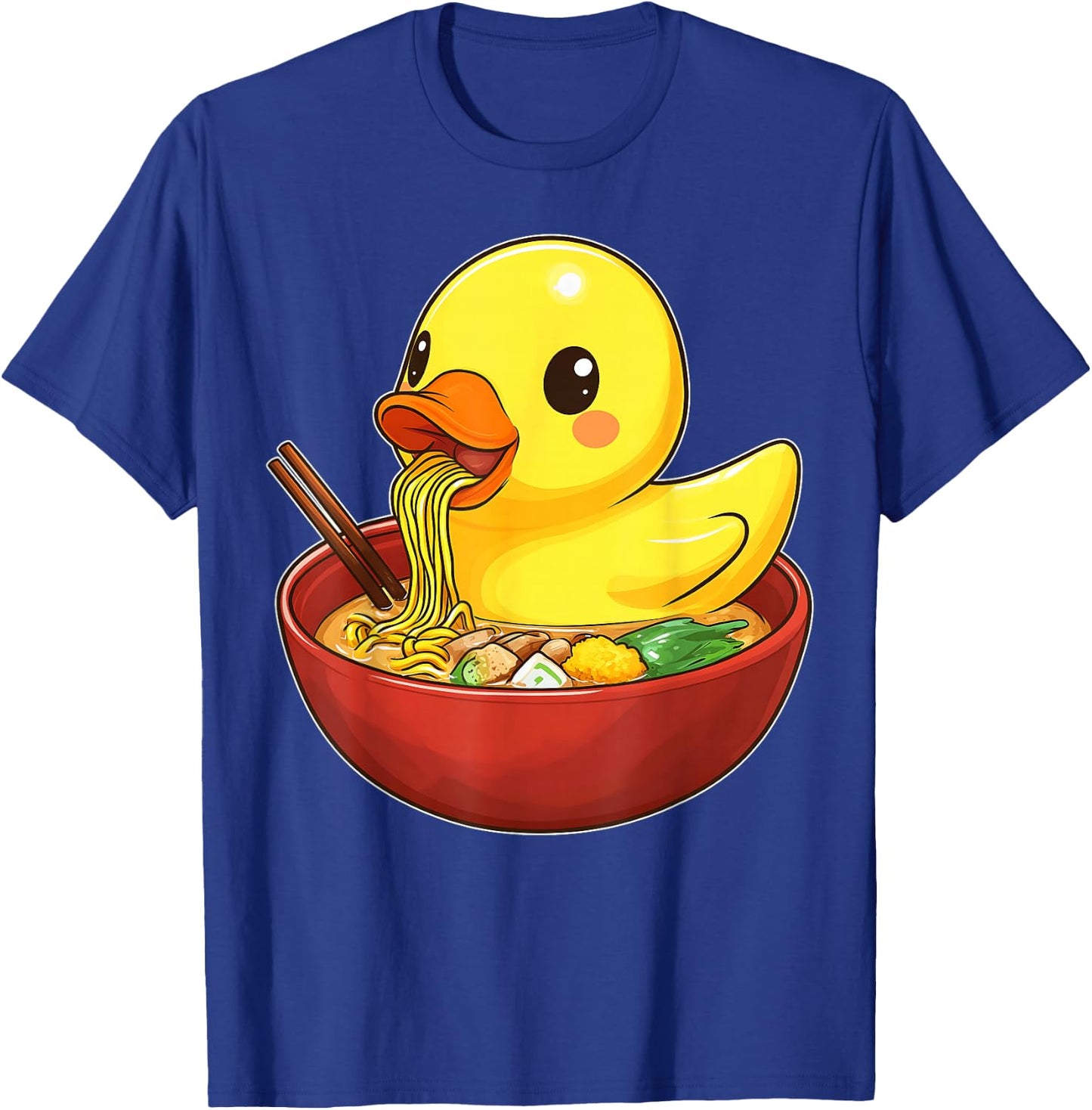 Rubber Duck Ducky Japanese Noodles Cute Kawaii T-Shirt - T-Shirt | Royal