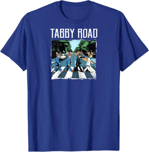 Tabby Road For Cat Lovers And Old Rock Puns Raglan Baseball T-Shirt - T-Shirt | Royal