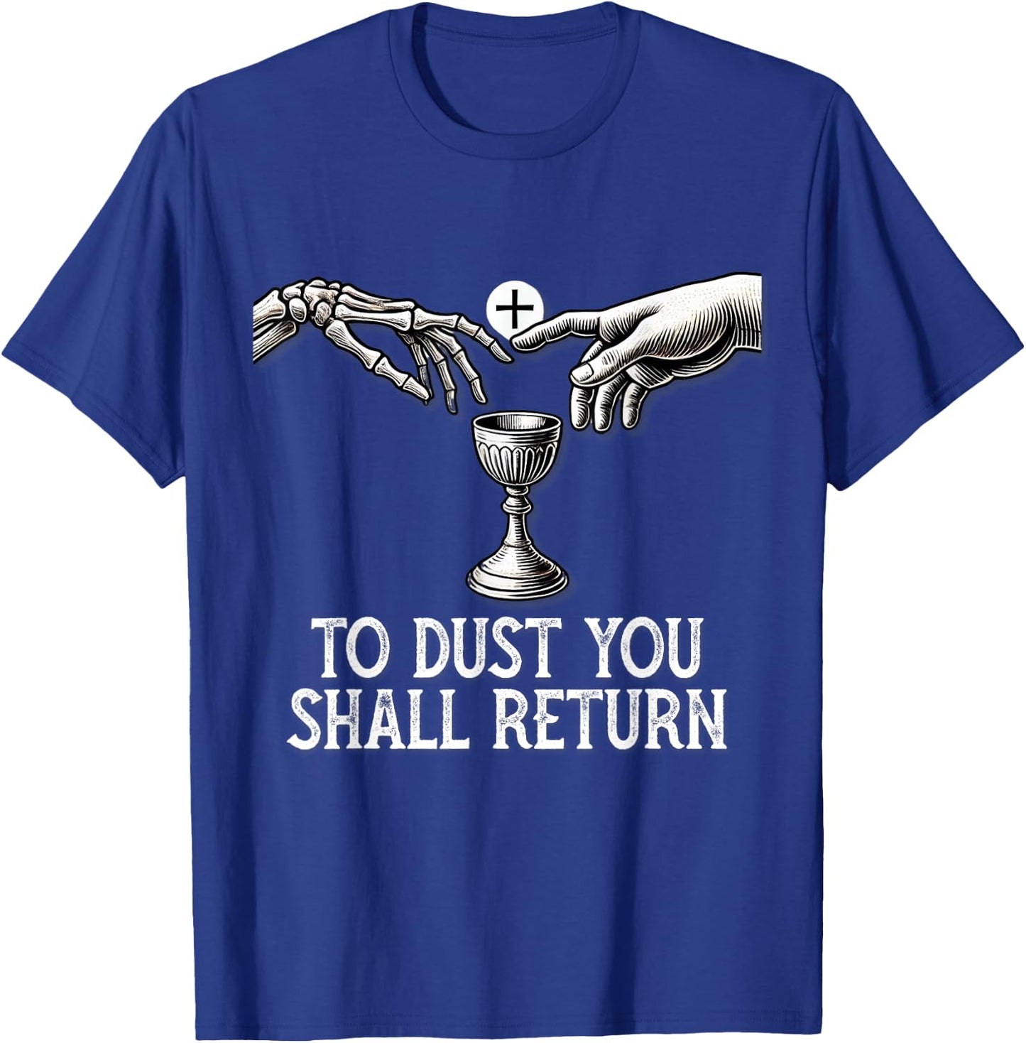 Memento Mori Catholic Eucharist Traditional Latin Mass Skull T-Shirt - T-Shirt | Royal
