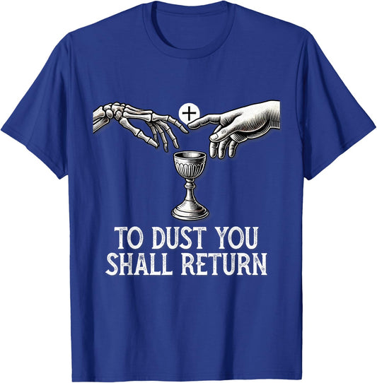 Memento Mori Catholic Eucharist Traditional Latin Mass Skull T-Shirt - T-Shirt | Royal