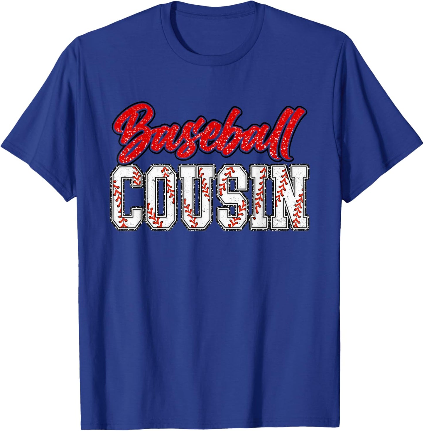 Baseball Cousin Retro Groovy Loud Proud Sport Game Matching T-Shirt - T-Shirt | Royal