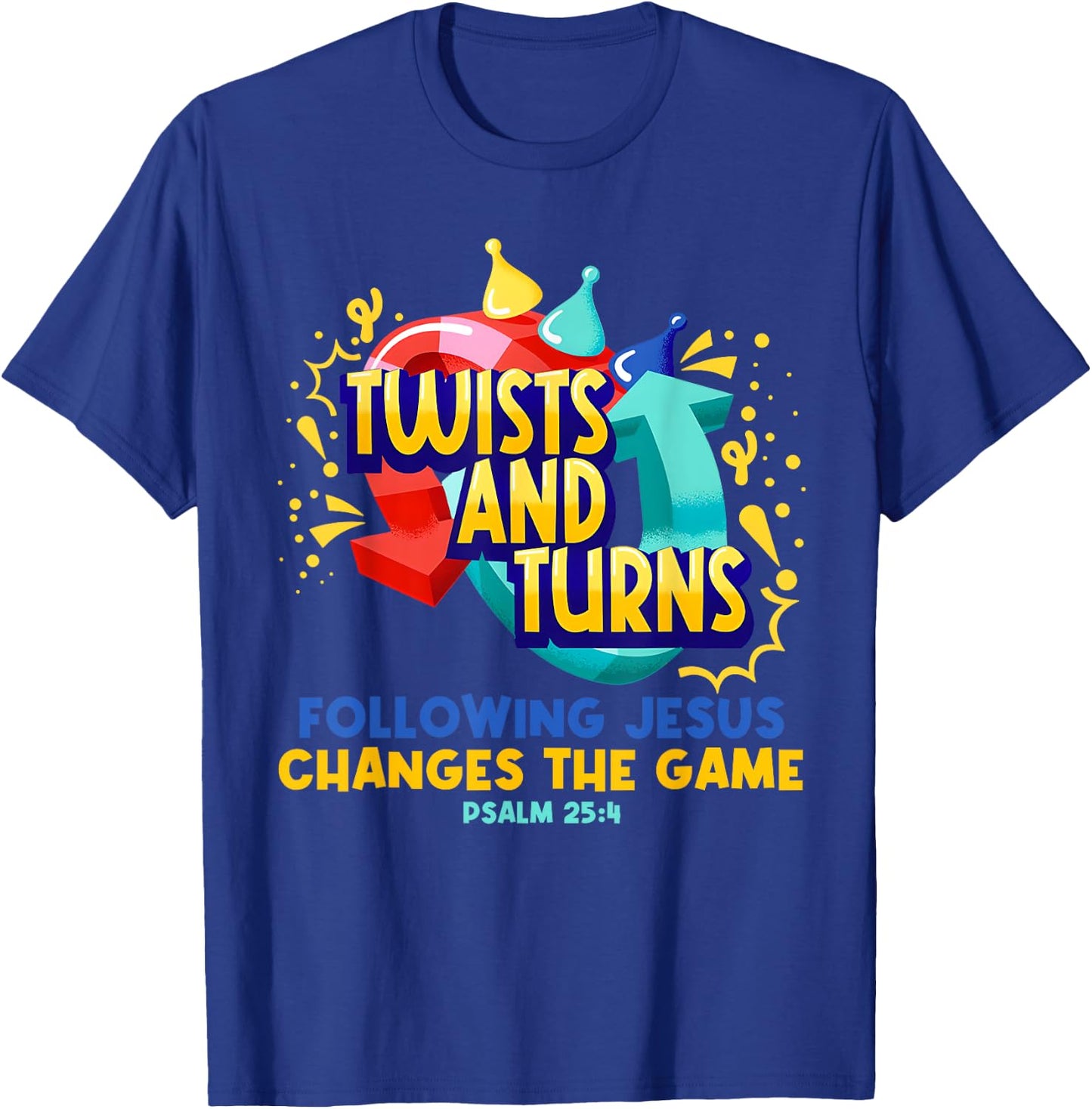 Twists and Turns Vbs Vibes Christian Games Board Funny T-Shirt - T-Shirt | Royal