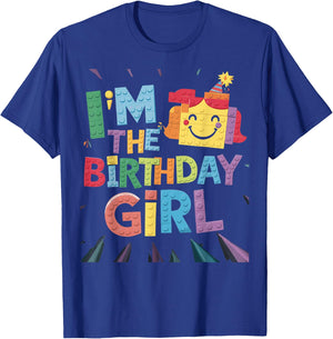 Im The Birthday Girl Building Brick Family Matching T-Shirt - T-Shirt | Royal