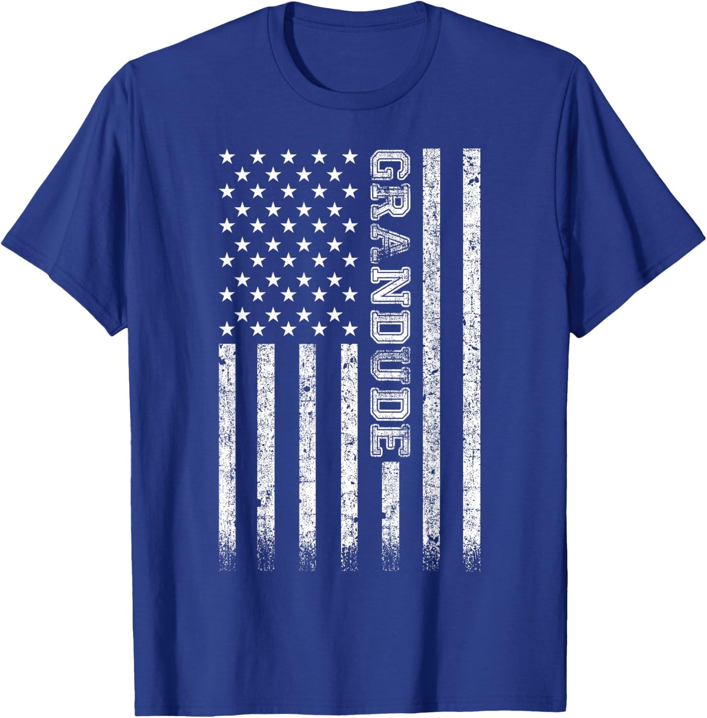 Grandude American Flag T-Shirt - T-Shirt | Royal