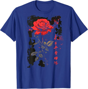 Rose Backprint , black T-Shirt - T-Shirt | Royal