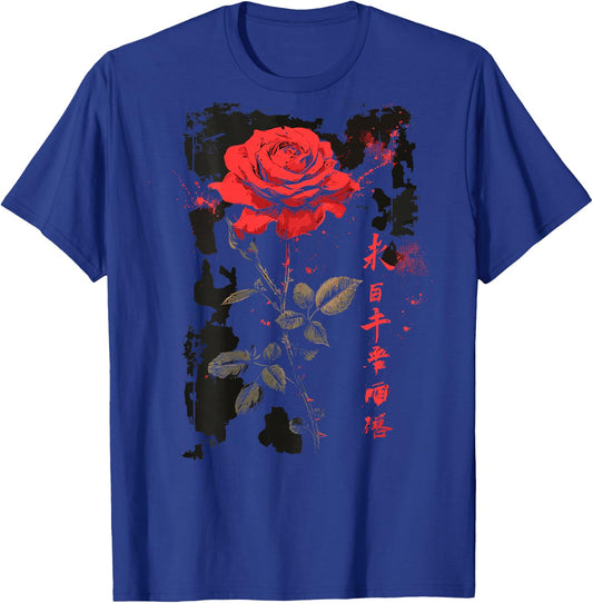 Rose Backprint , black T-Shirt - T-Shirt | Royal