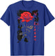 Rose Backprint , black T-Shirt - T-Shirt | Royal