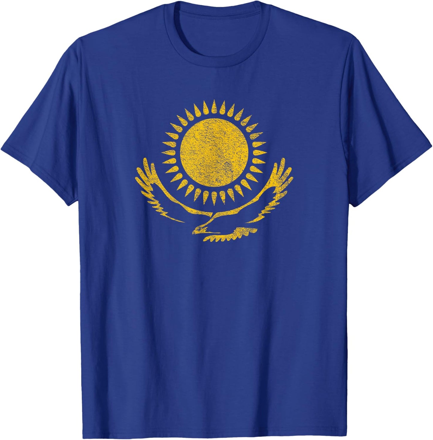 Kazakhstan National Flag Eagle and Sun Almaty Astana T-Shirt - T-Shirt | Royal