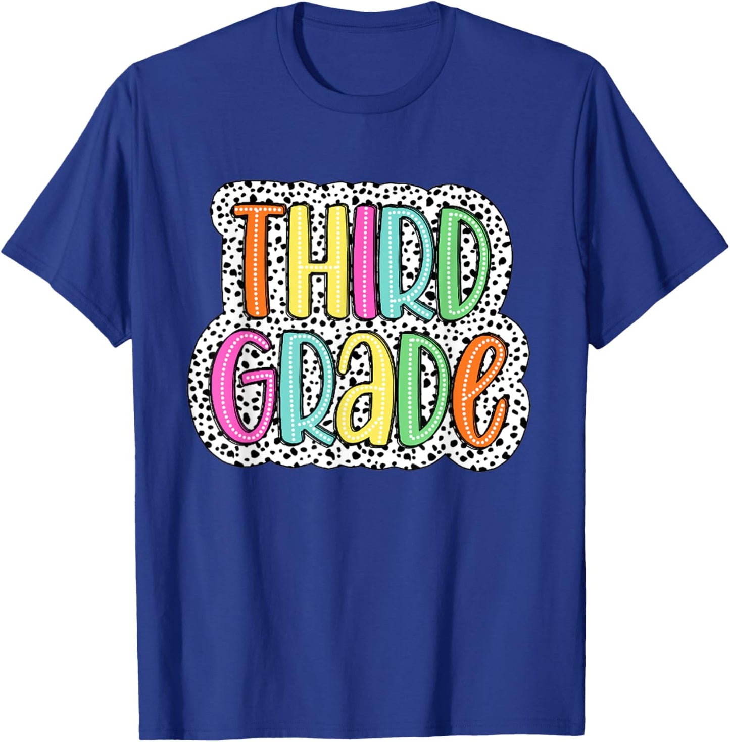 Third Grade Dalmatian Dots 3rd Dream Team Back To School T-Shirt - T-Shirt | Royal
