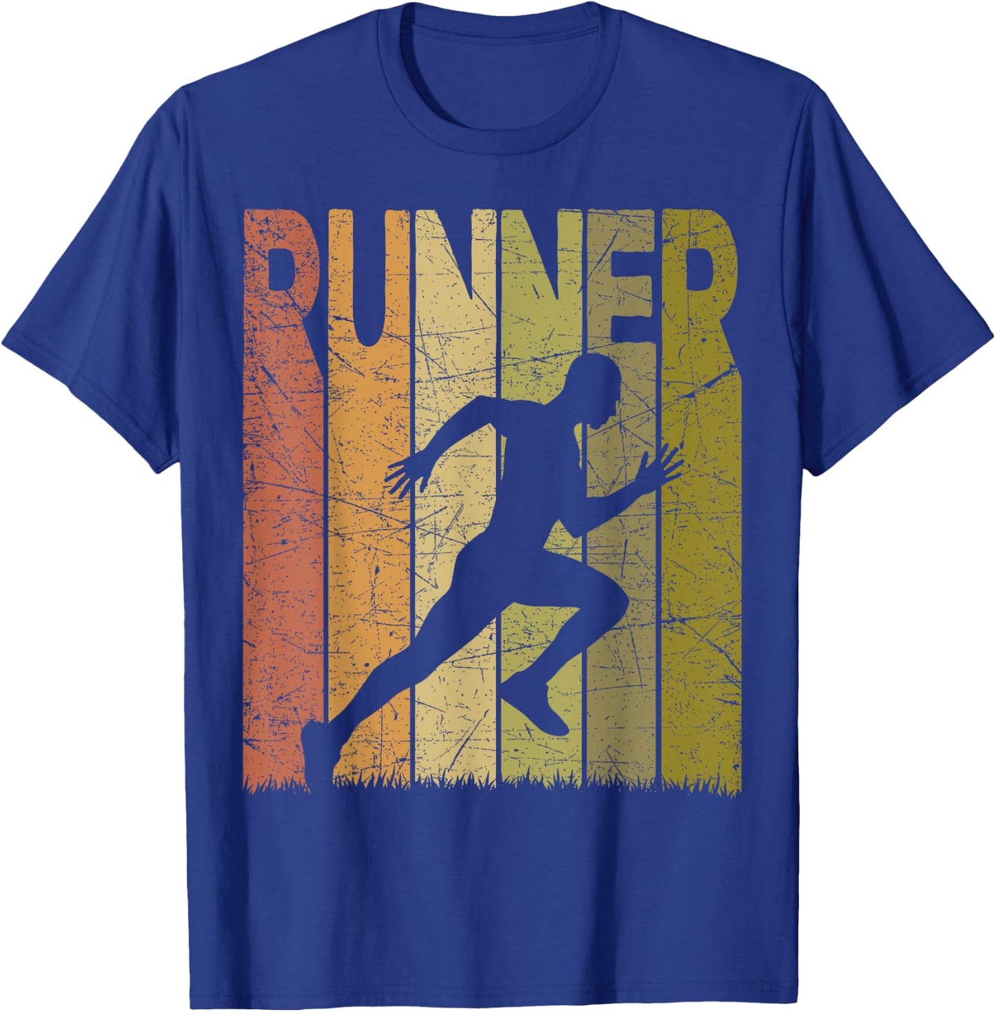Runner Vintage Running Retro Jogger Running Lover T-Shirt - T-Shirt | Royal