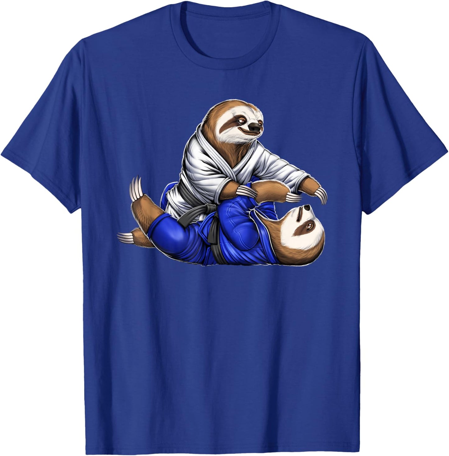Sloth Brazilian Jiu Jitsu BJJ Grappling Judo Martial Arts T-Shirt - T-Shirt | Royal