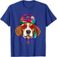 Tie Dye Hippie Beagle Hippiness Peace Love Dog T-Shirt - T-Shirt | Royal