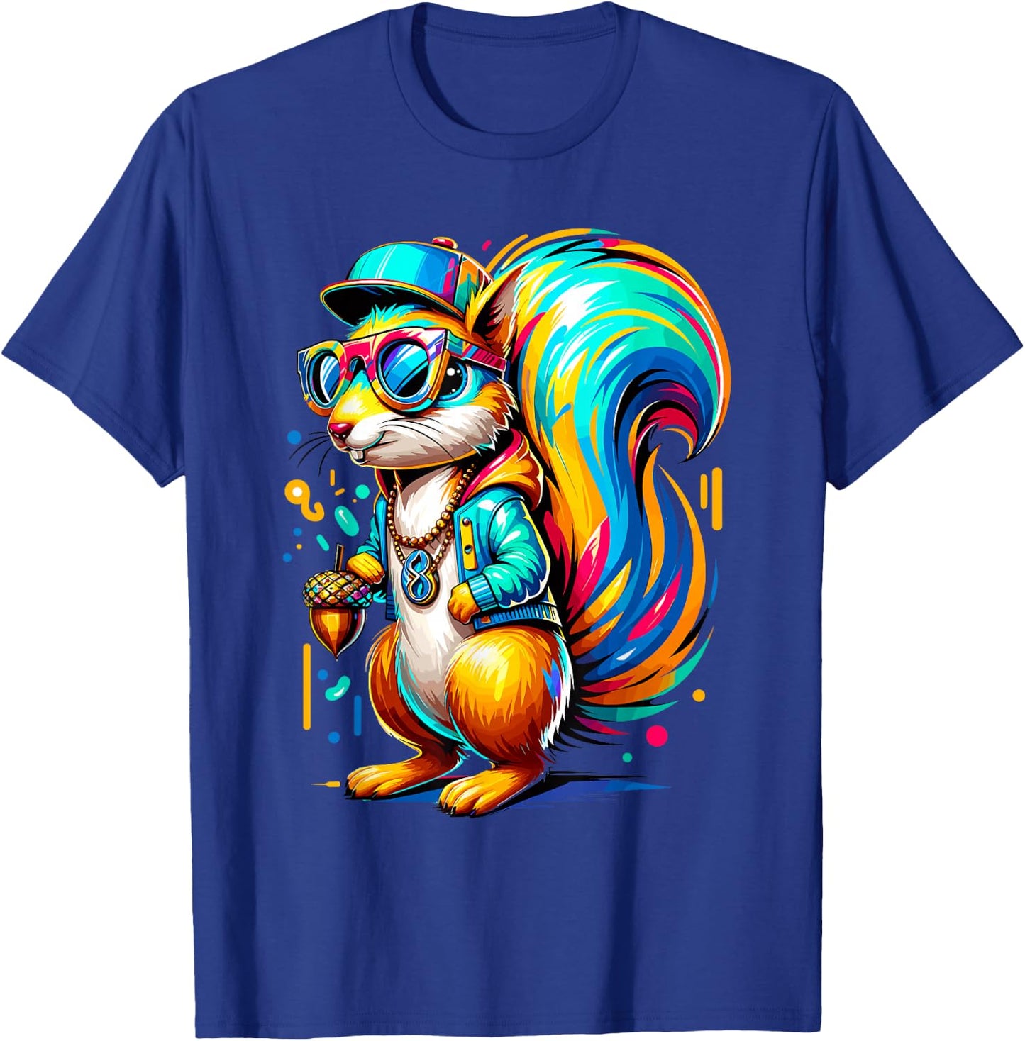 Urban Graffiti Squirrel Lover Stuff Street Art Squirrel T-Shirt - T-Shirt | Royal