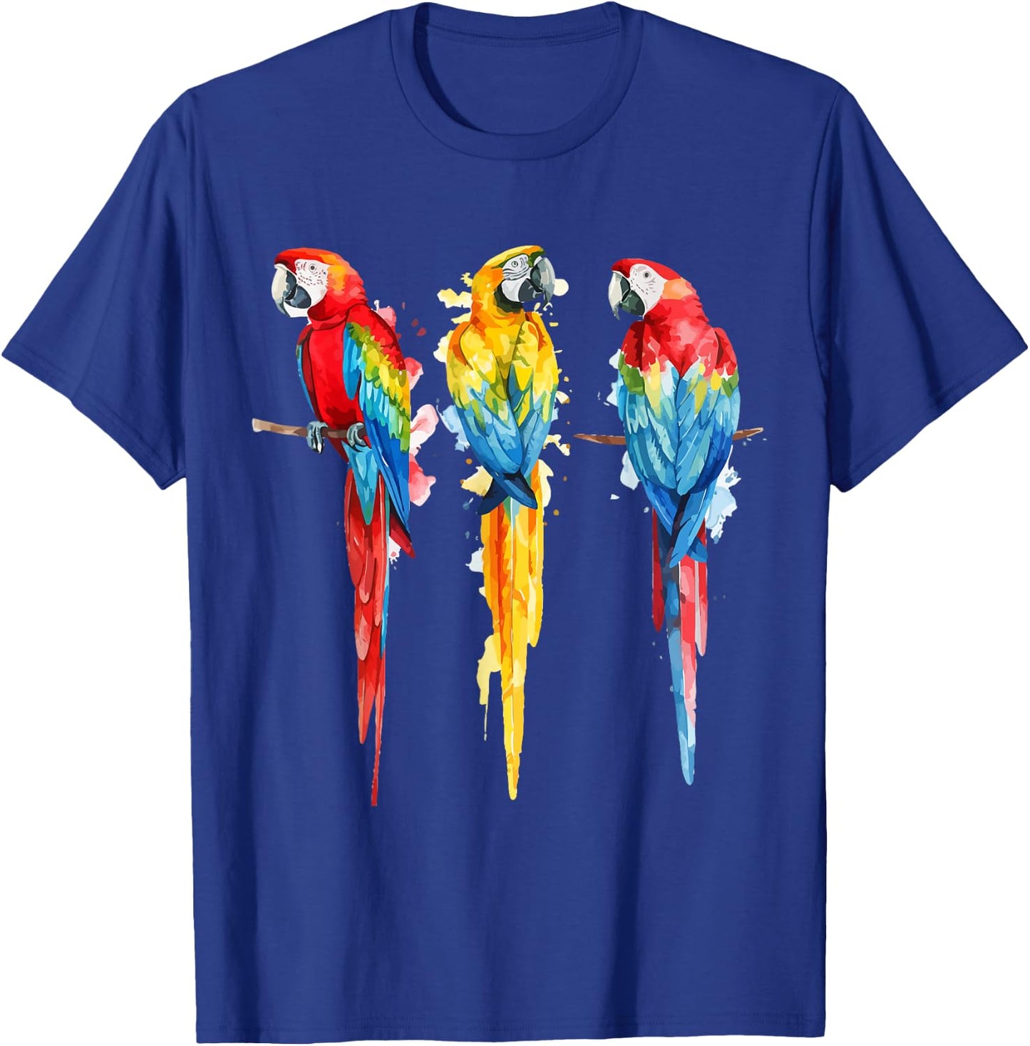 Colorful Parrot Watercolor T-Shirt - T-Shirt | Royal