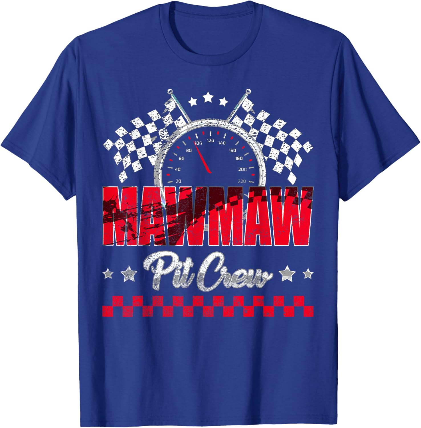 Race Car Birthday Party Racing Family Mawmaw Pit Crew T-Shirt - T-Shirt | Royal