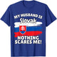 My Husband is Slovak Funny Slovakia Flag Gift Wife T-Shirt - T-Shirt | Royal