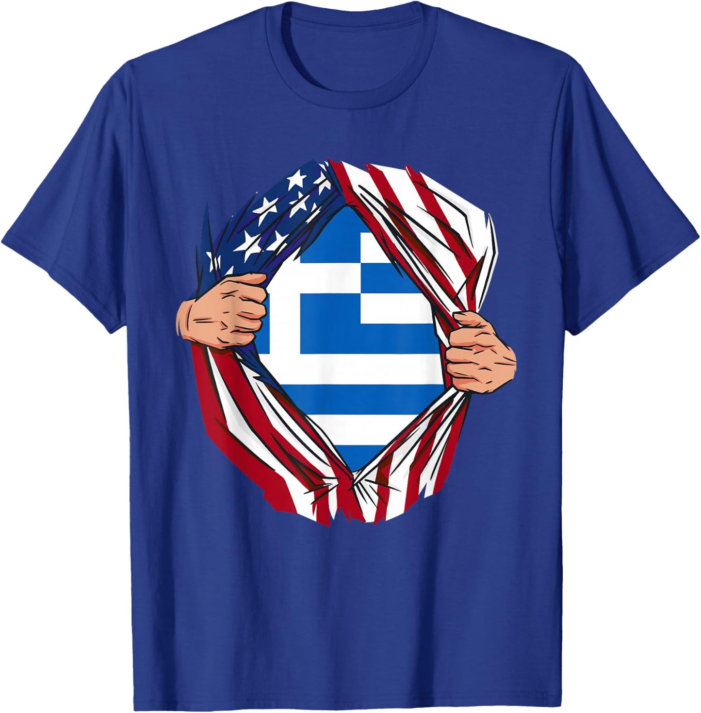 USA American Grown Greek Roots T-Shirt - T-Shirt | Royal