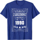 35th Birthday Vintage Legends Born In 1990 35 Years Old T-Shirt - T-Shirt | Royal